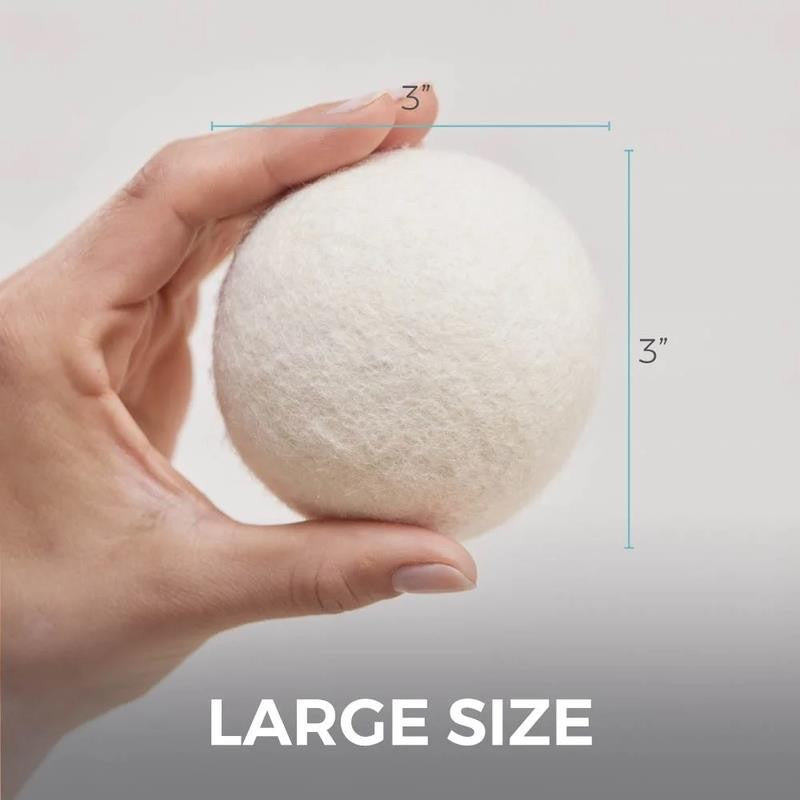 Dryer Balls, Wool Ball Reusable for over 400 Loads, 3 Pack, Natural Fabric Softe