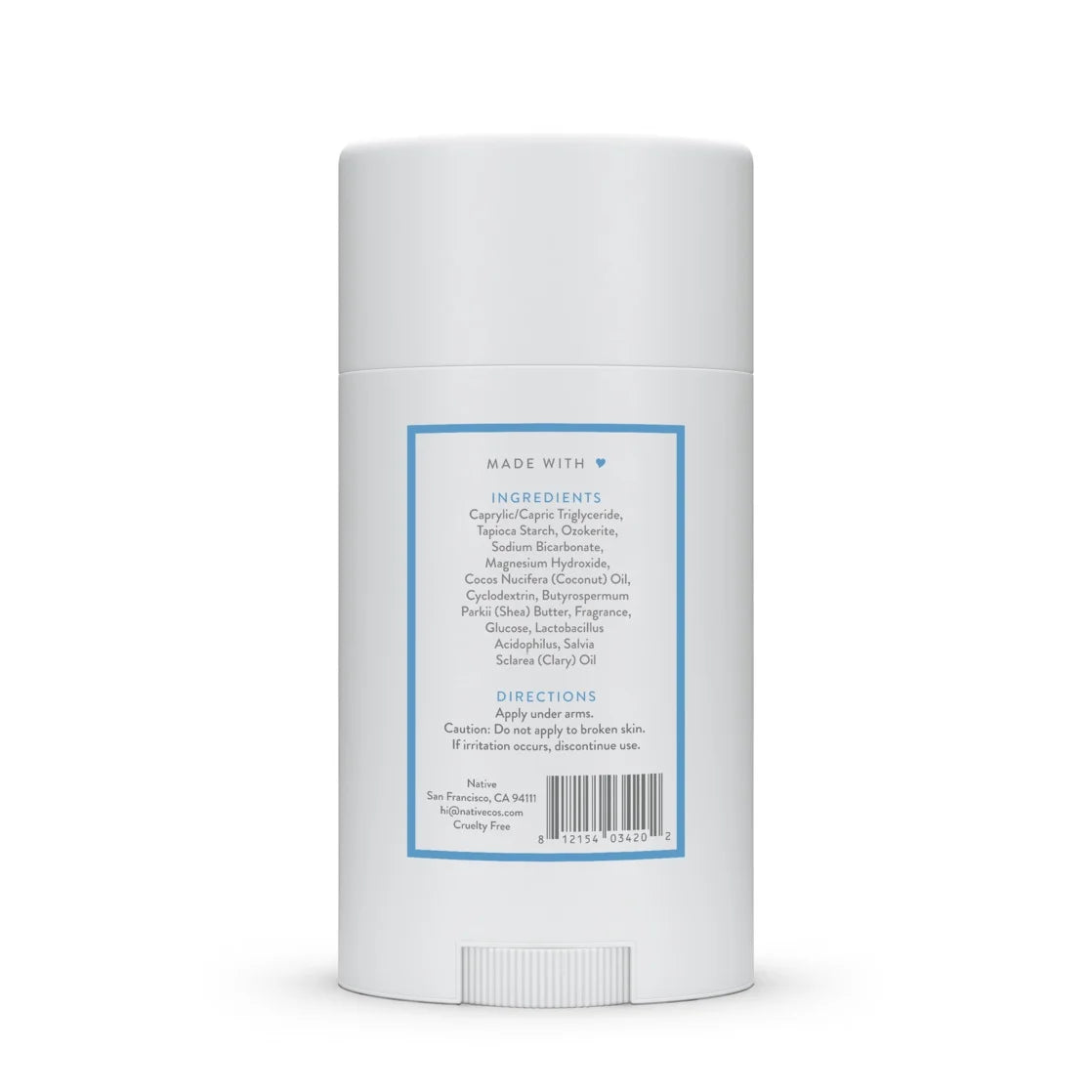 Native Deodorant, Aluminum Free, Midnight Jasmine & Sage, Deodorant for Women and Men, 2.65 Oz