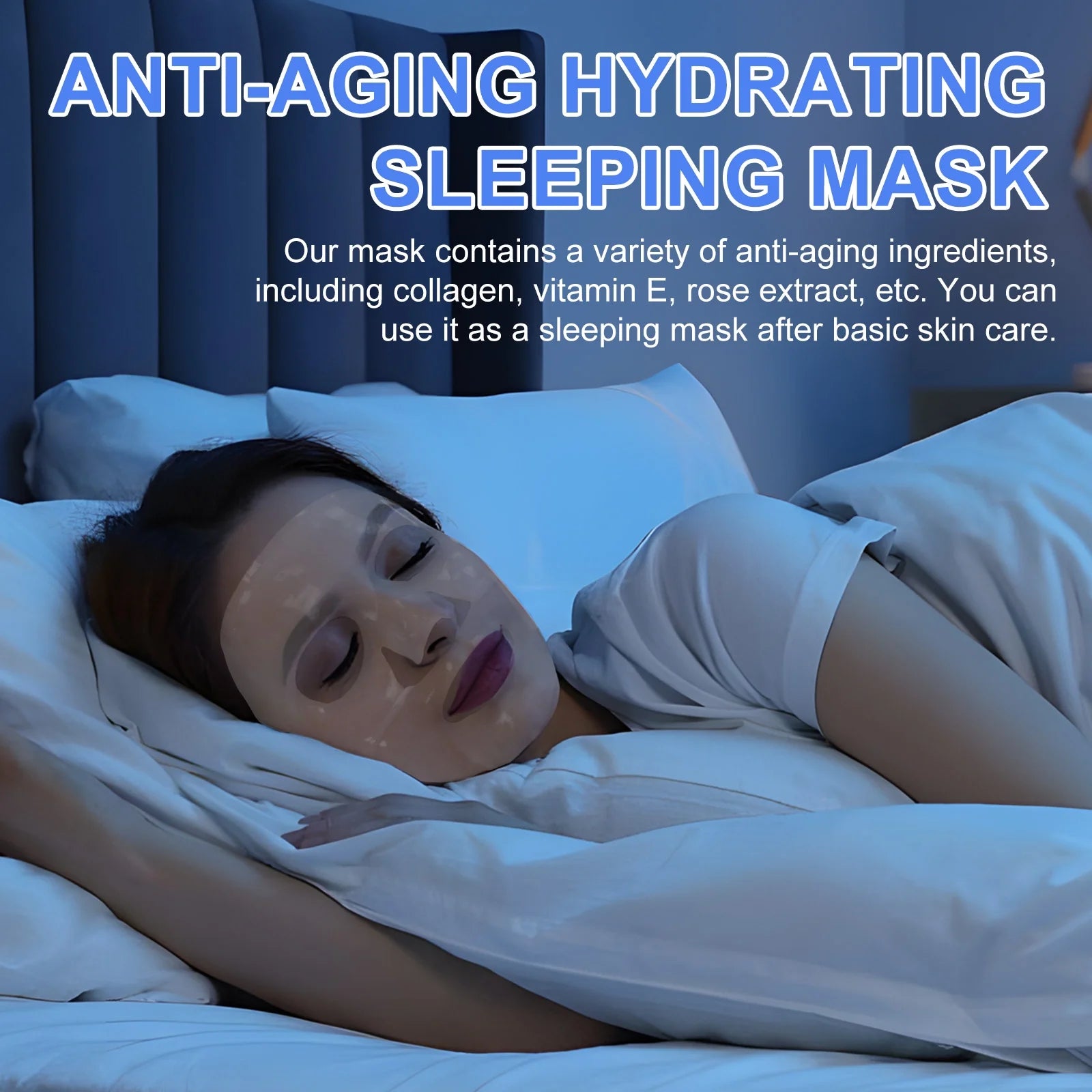 6 Pcs Collagen Deep Hydration Mask,Anti-Aging Hydrating Sleeping Mask for Moisturize, Firm & Enhance Skin Vitality