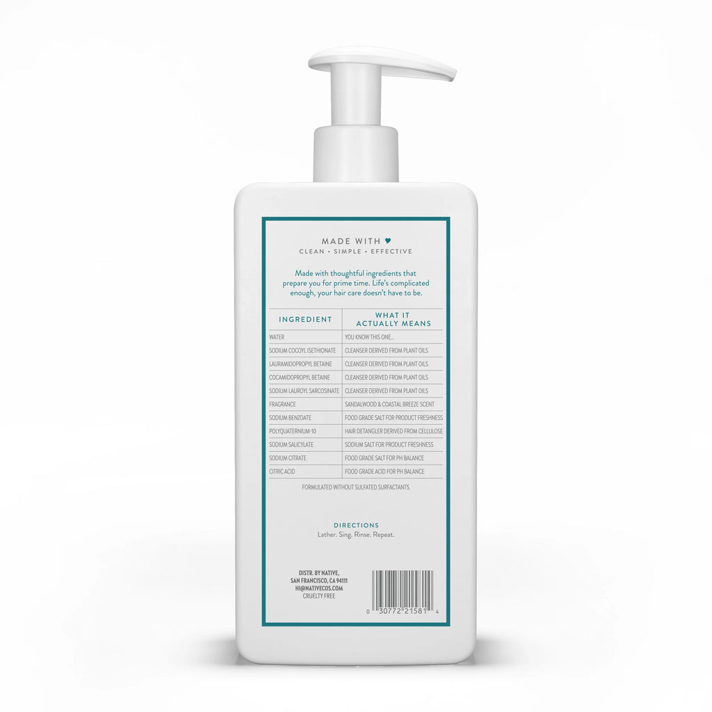 Native Limited Edition Sandalwood & Coastal Breeze 2-In-1 Shampoo & Conditioner 16.5 Oz