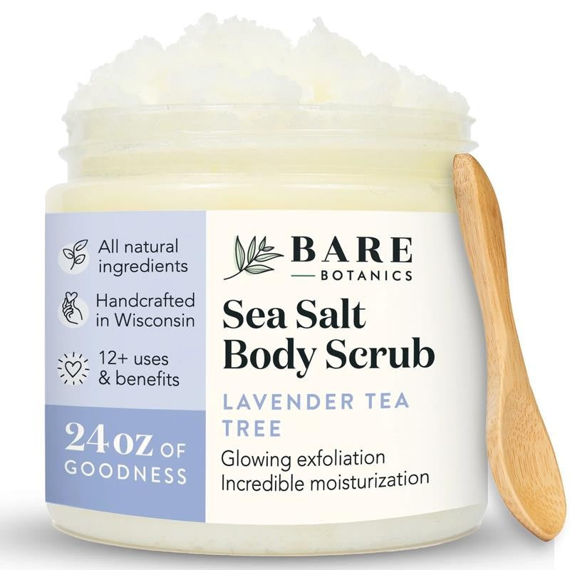 Body Scrub Lavender Tea Tree Sea Salt Scrub 24 Oz