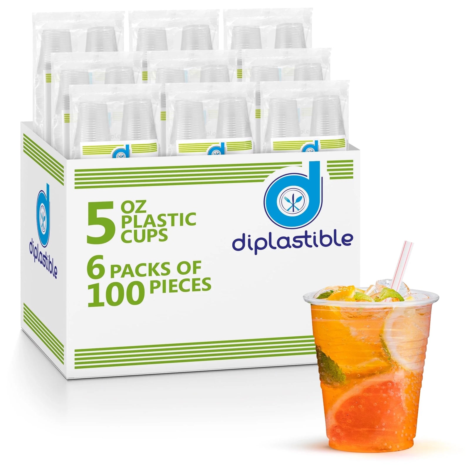 600 Pack 5 Oz Clear Plastic Drinking Cups