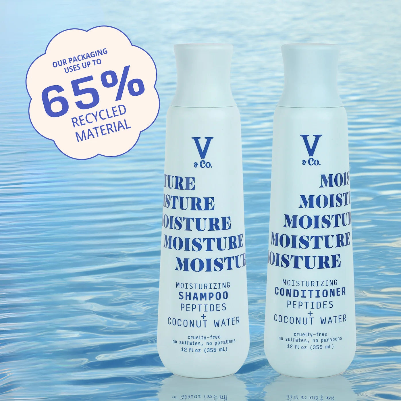 V&Co. Beauty Moisturizing Conditioner 12 Fl Oz, Squeeze Bottle