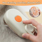 Arsvita Pet Steam Groomer Brush, Defur Comb for Cats Dogs, 3 in 1 Steam Cat Steam Brush for Sheddin Grooming, Massage, Cleaning, Multifunctional Hair Removal Comb for Cats Dogs