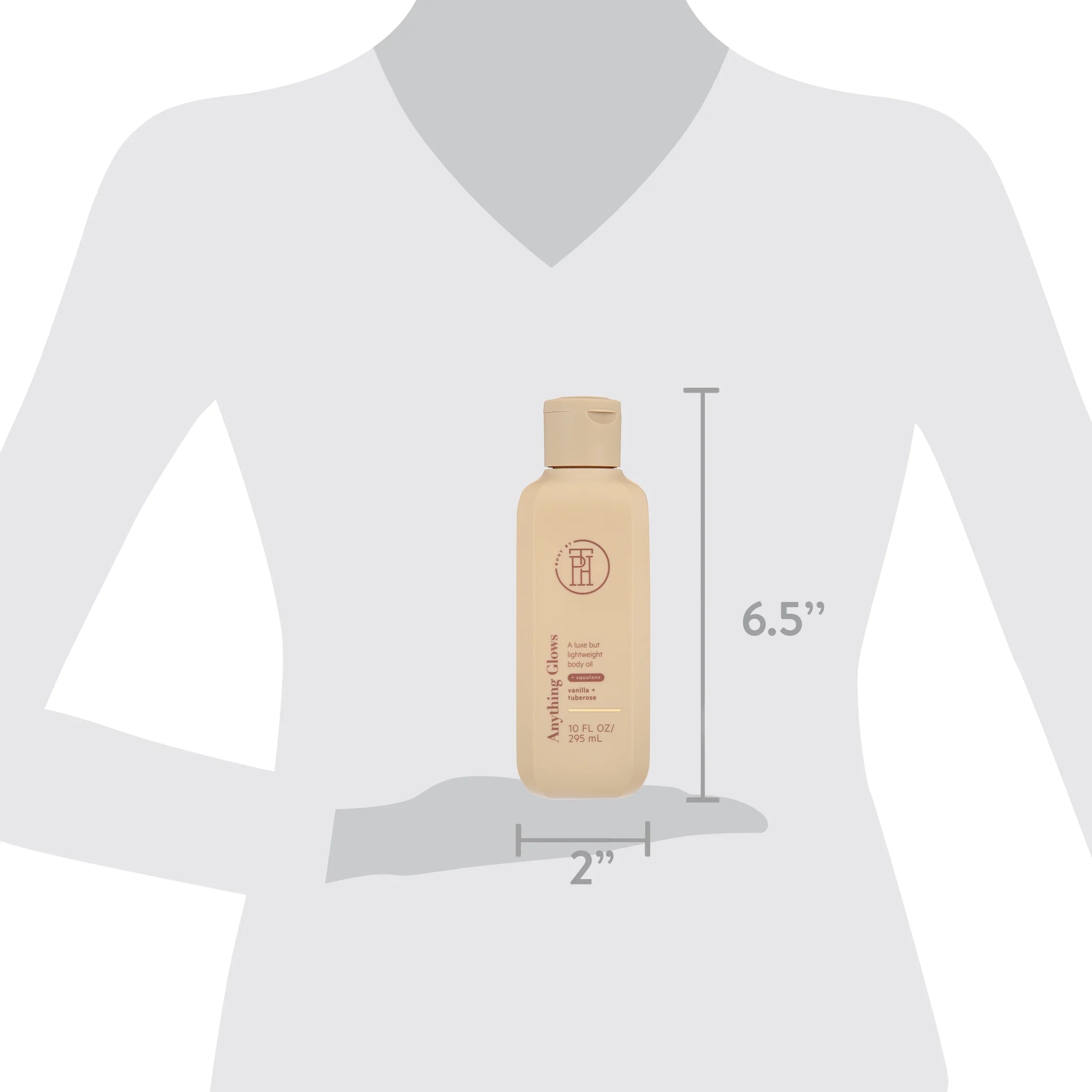 BODY by TPH Anything Glows Body Oil for Dry Skin for Women & Men, 10 Oz.
