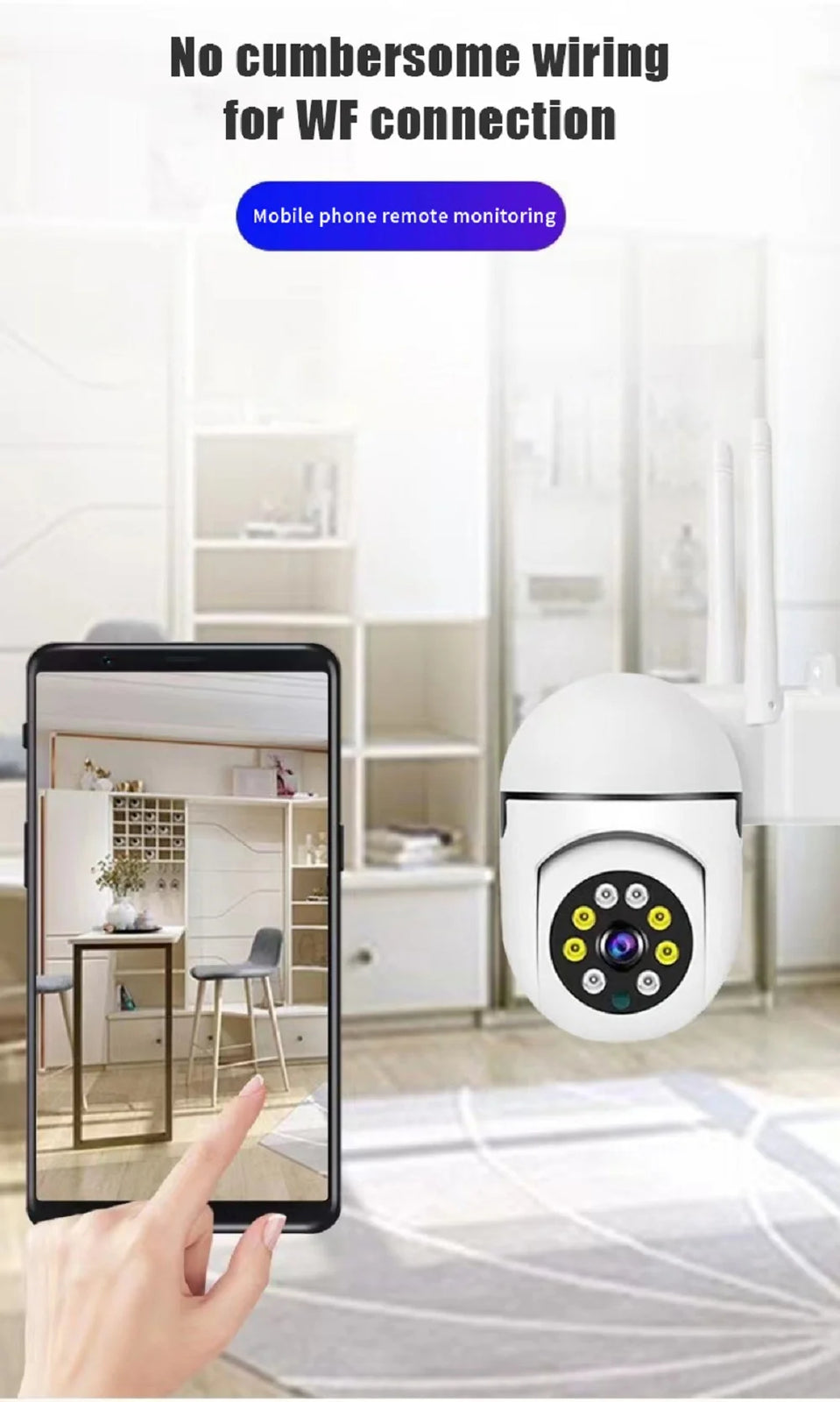 2 Pack 5G Wifi Waterproof Surveillance Camera, IR Night Vision, Motion Detection