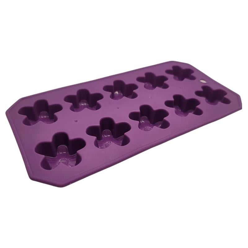 Flexible Thermoplastic 10-Cube Ice Cube Tray - Fun Flower Shapes 3 Pack
