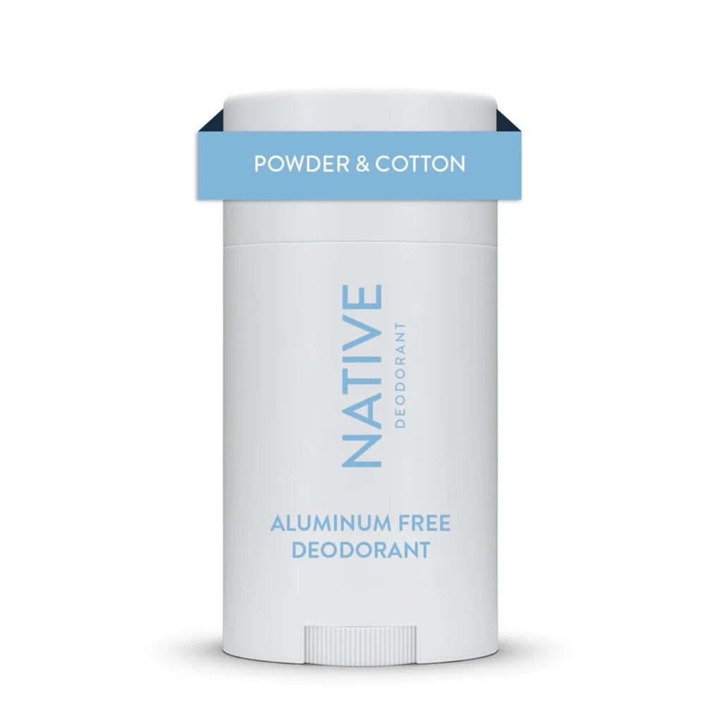 Native Deodorant, Aluminum Free, Powder & Cotton, for Women and Men, 2.65 Oz