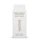 Native Body Wash, Sulfate Free, Sandalwood & Shea Butter, for Women and Men, 18 Oz