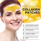 24K Forehead Wrinkle Patches, Collagen Lines Mask with Collagen Boosting Elasticity for Women and Men,12Pcs