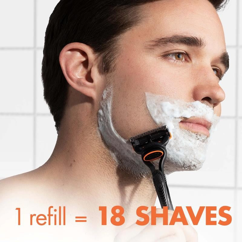 Fusion5 Razor Men 5 Blade Manual Razor ,1 Handle and 7 Blade Refills ,Black