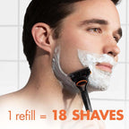 Fusion5 Razor Men 5 Blade Manual Razor ,1 Handle and 7 Blade Refills ,Black