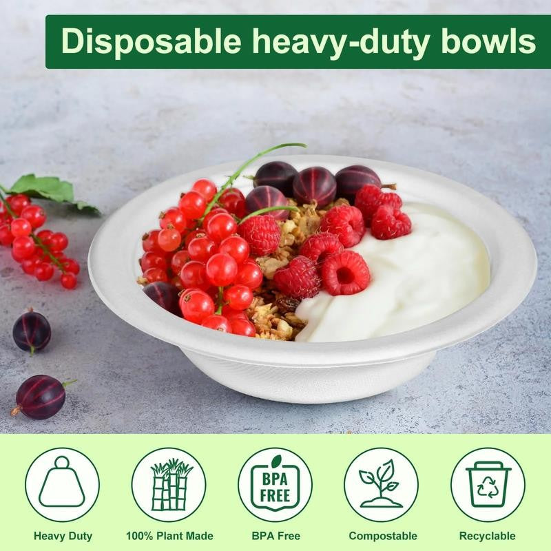 125 Pack 12Oz Paper Bowls Heavy-Duty,Dis