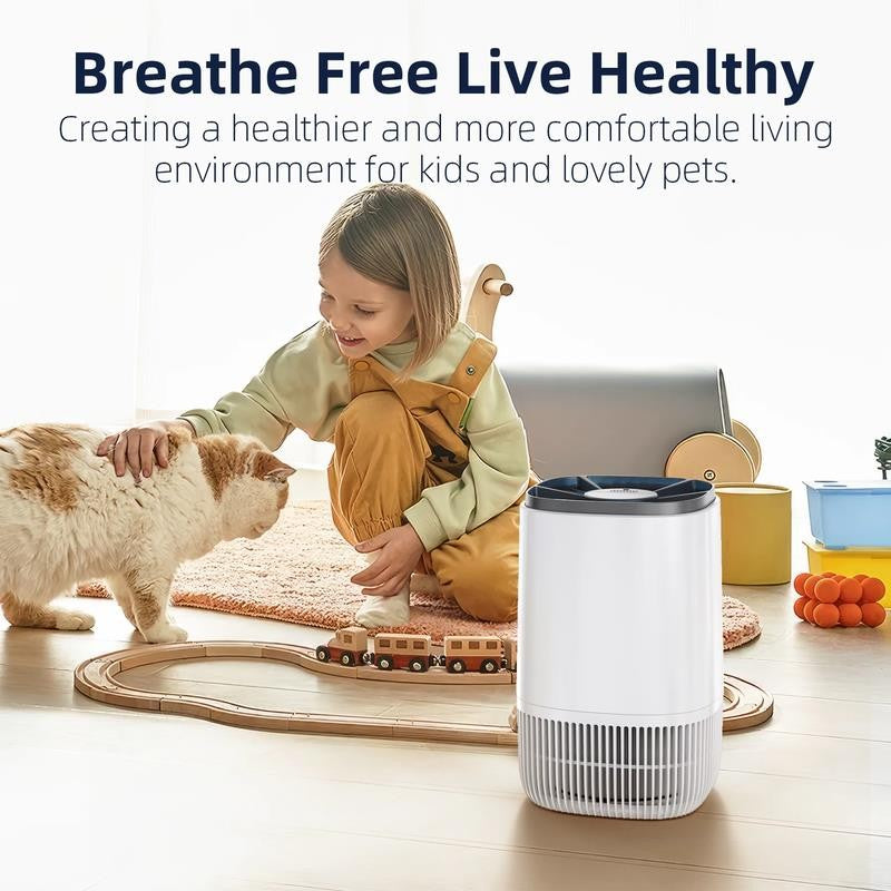 Air Purifiers for Home, HEPA Air Cleaner for Smoke Pollen Pet Dander Hair Portab
