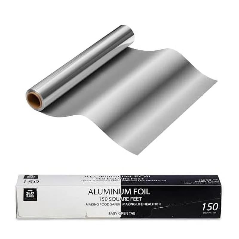 150 Square Feet Standard Aluminum Foil, 12 in X 150 Ft, Home & Commercial Use