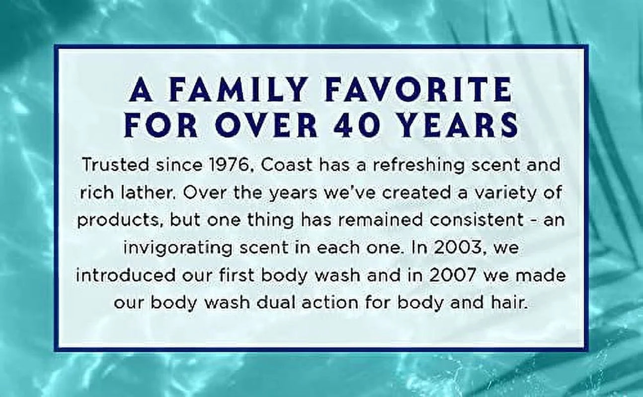 CARE 2 in 1 Hair & Body Wash Classic Scent 18OZ (PACK of 6) - All Day Shower Fre