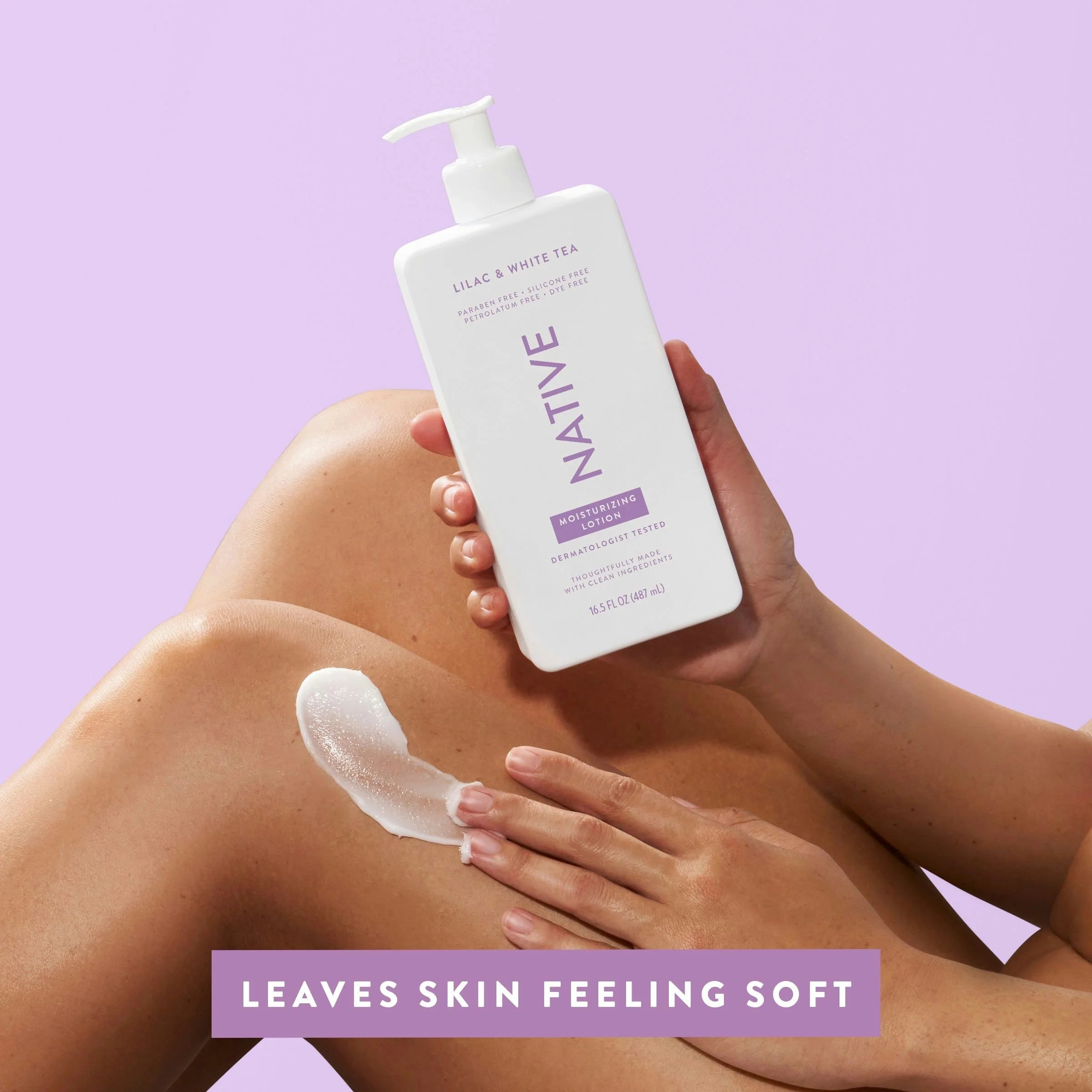Native Moisturizing Hand & Body Lotion, Lilac & White Tea, Paraben Free, for Women and Men, 16.5 Fl Oz