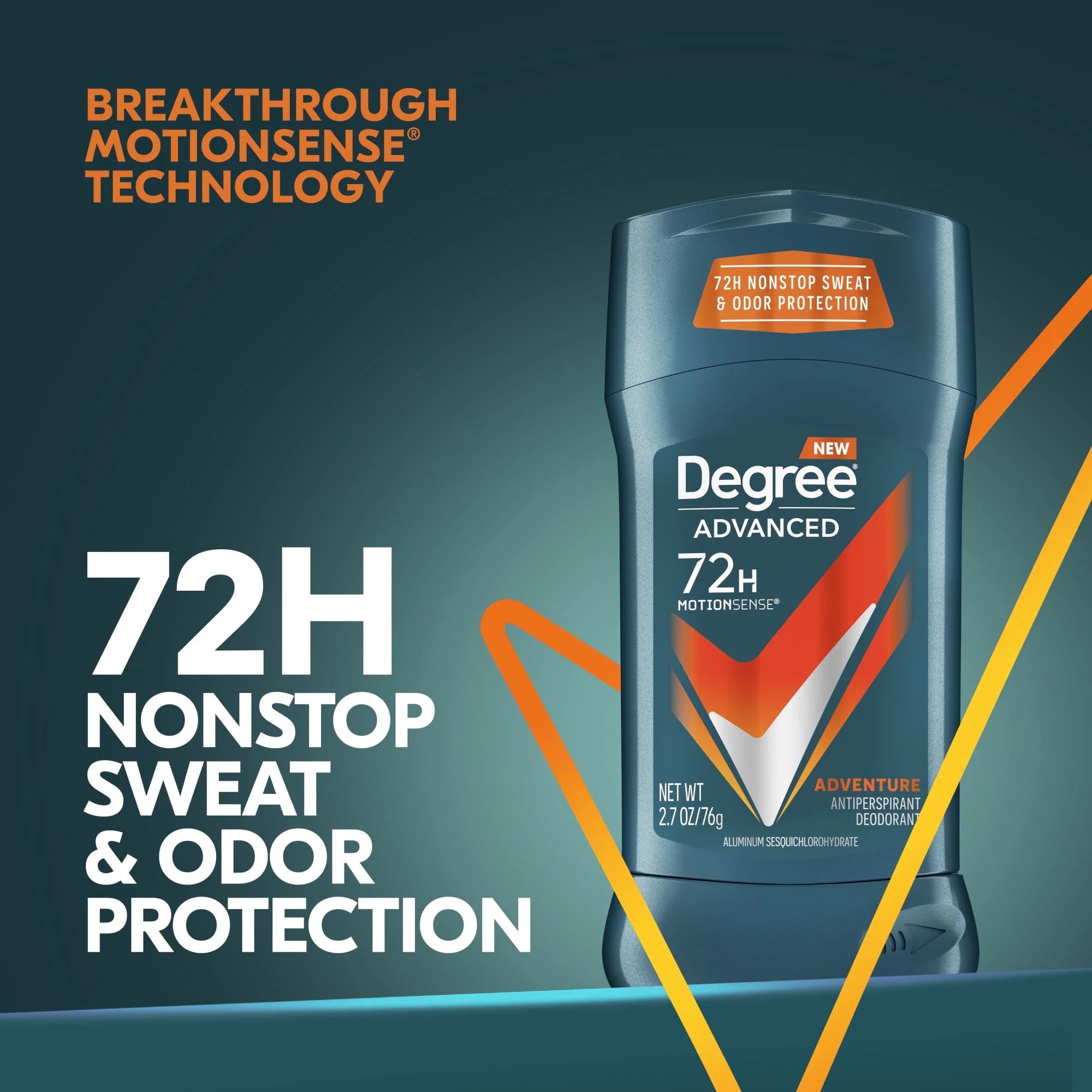 Advanced Long Lasting Antiperspirant Deodorant Stick Twin Pack, Adventure, 2.7 Oz