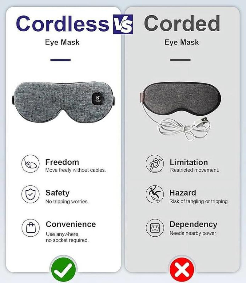 Cordless Heated Eye Mask for Dry Eyes , Warm Eye Compress for Stye Blepharitis C