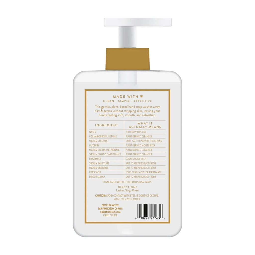 Native Sugar Cookie Limited Edition Liquid Hand Soap 13OZ