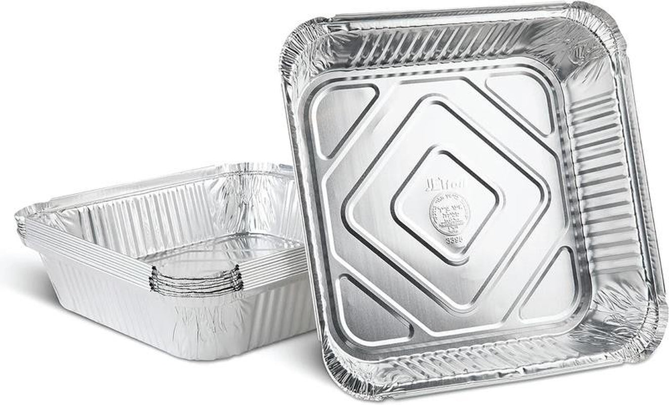 Aluminum Foil Baking Pans 9" X 9" X 2" Square Tin Foil Cake Pan for Ovens