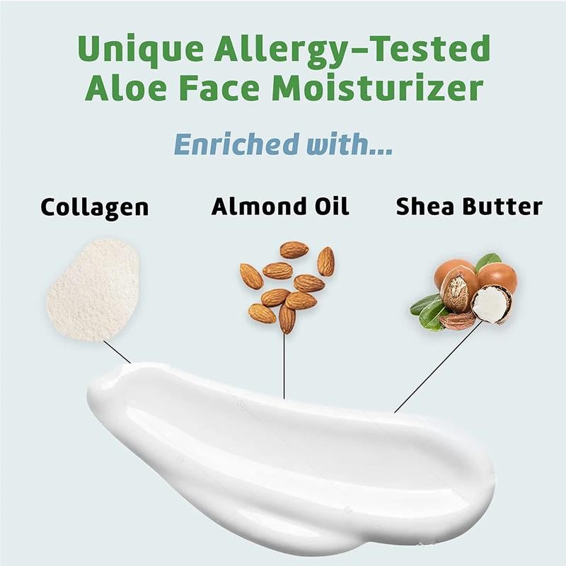 Aloe Vera Cream, Nourishing Moisturizer for Face, Enriched with Vitamin A, Sweet
