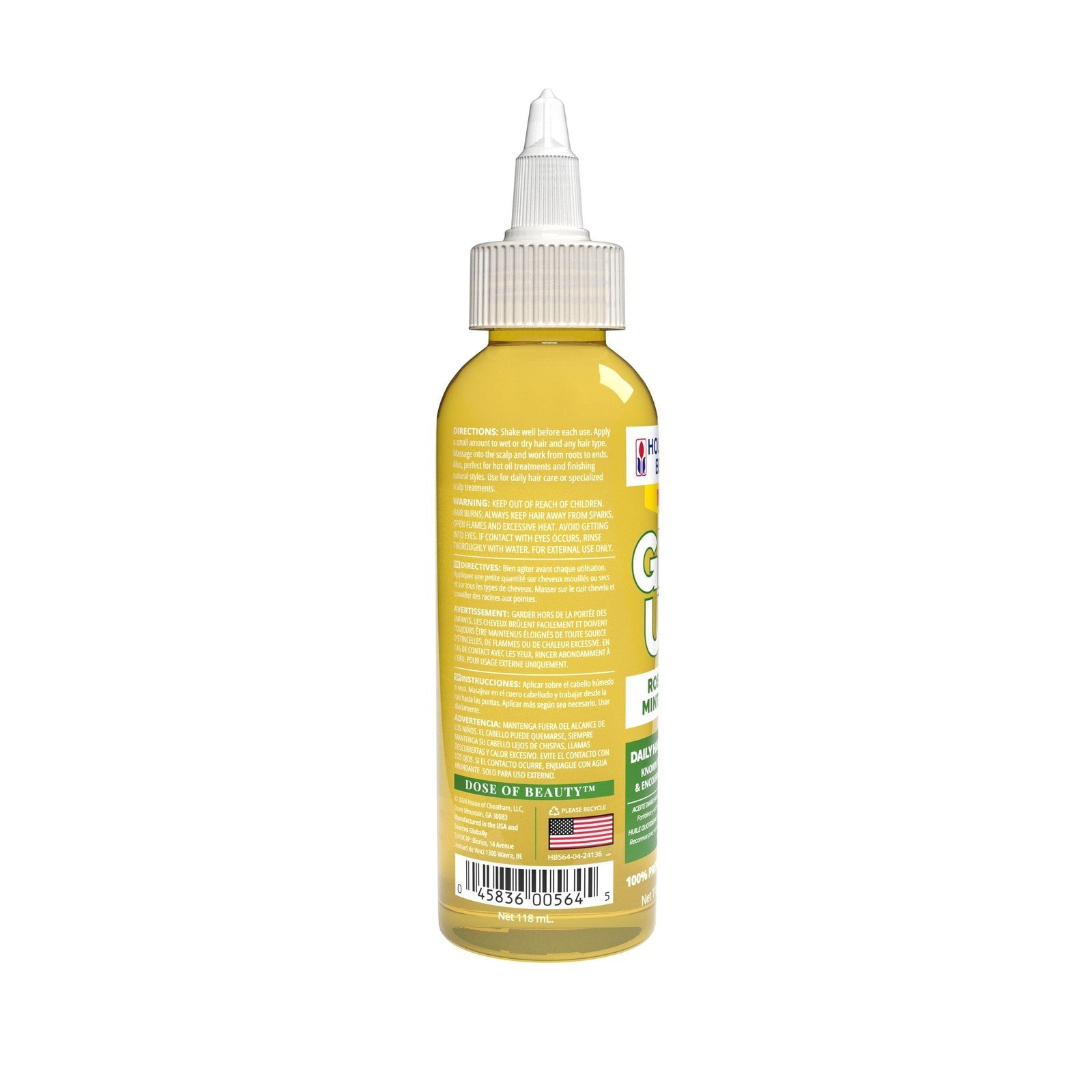 Gro up Rosemary, Mint and Biotin Daily Hair & Scalp Oil, 4 Fl Oz, All Hair Types