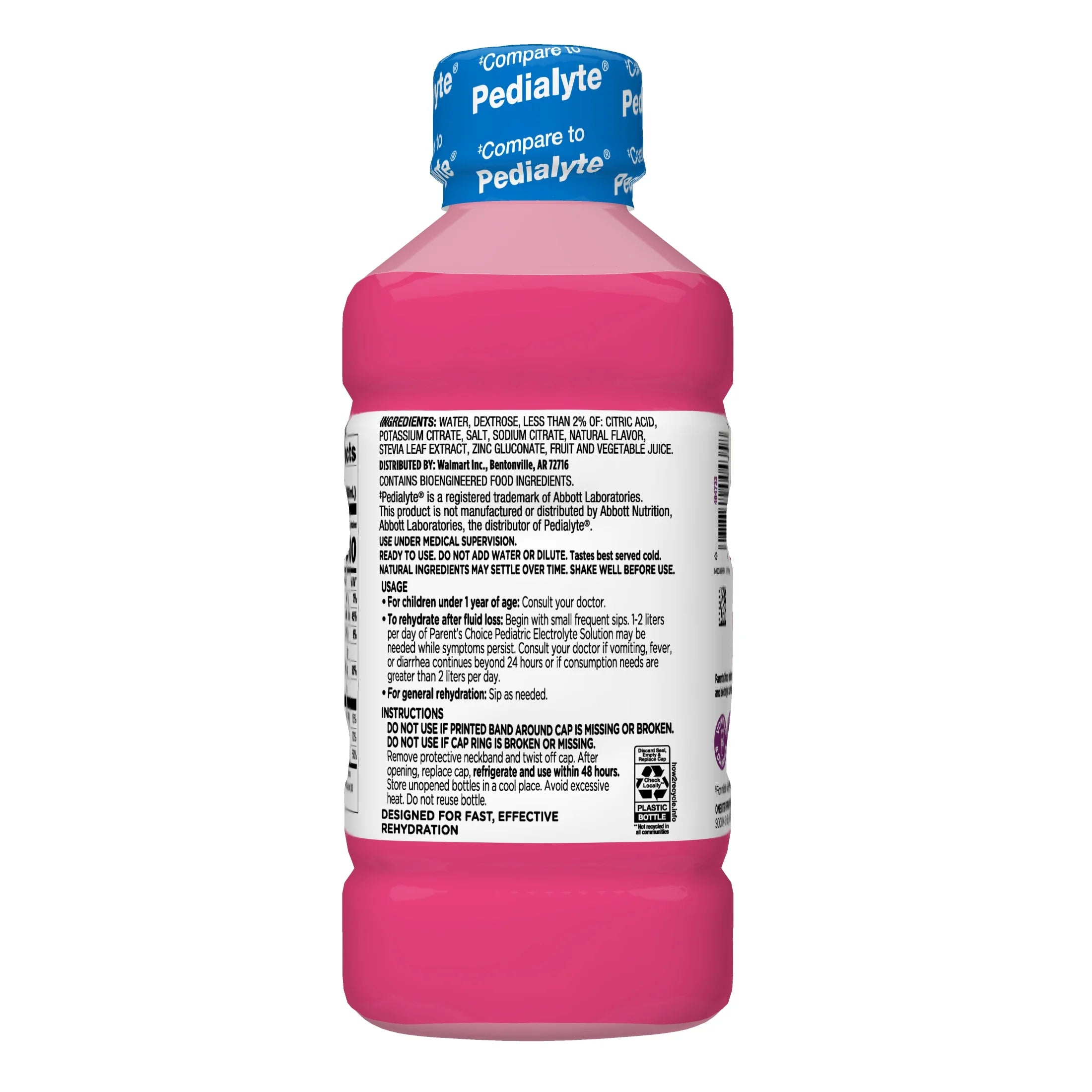 Parent'S Choice Electrolyte Solution, Strawberry, Dye-Free, 1 Liter
