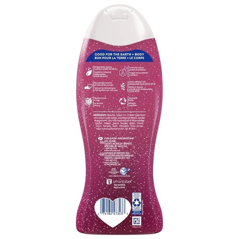 Exfoliating Body Wash, All Skin Types, Blackberry Sugar, 20 Fl Oz Bottle