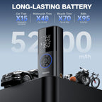 Cordless Portable Tire Inflator - 160 Psi Digital Pressure Gauge, Air Compressor