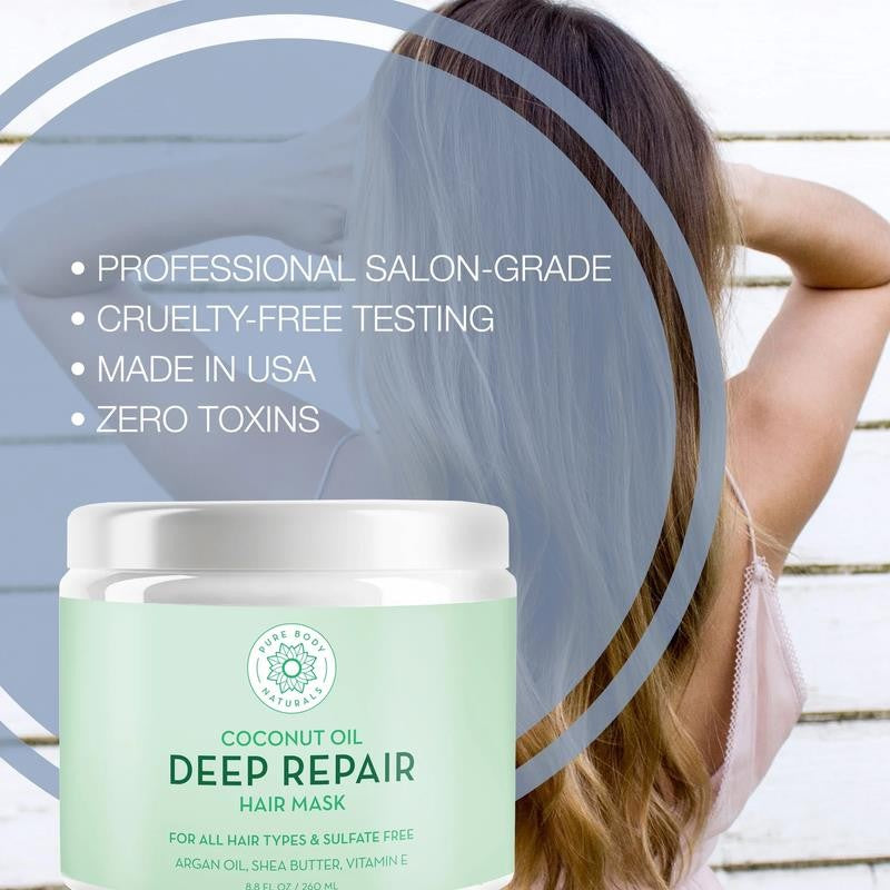 Coconut Oil Deep Repair Hair Mask, 8.8 Fl Oz, By