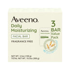 Daily Moisturizing Facial Cleanser Bar, Face Wash for Dry Skin, 3.5 Oz, 3 Pack
