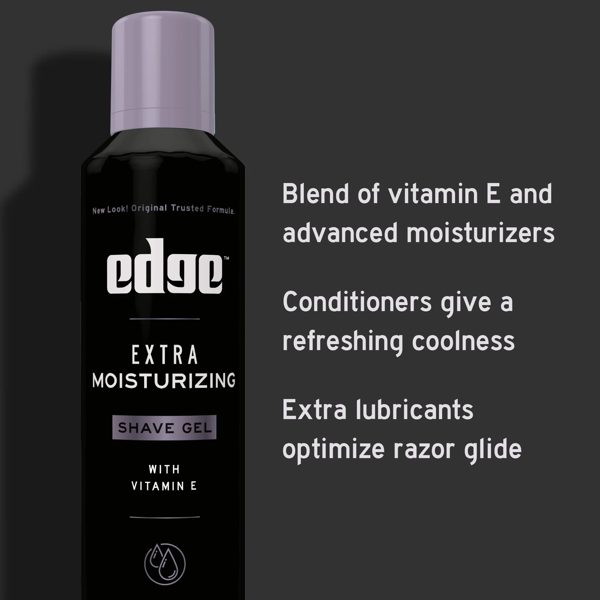 (3 Pack) Edge Extra Moisturizing Shave Gel for Men with Vitamin E, Fresh Scent, 7 Oz