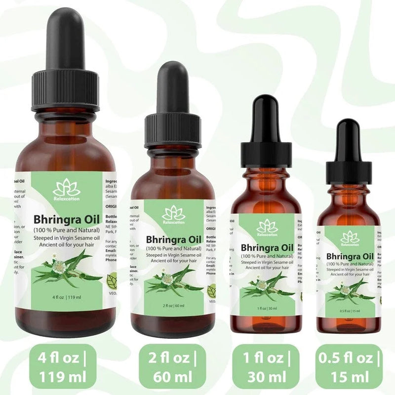Bhringraj Leaf Infused Sesame Oil (1 Fl Oz)