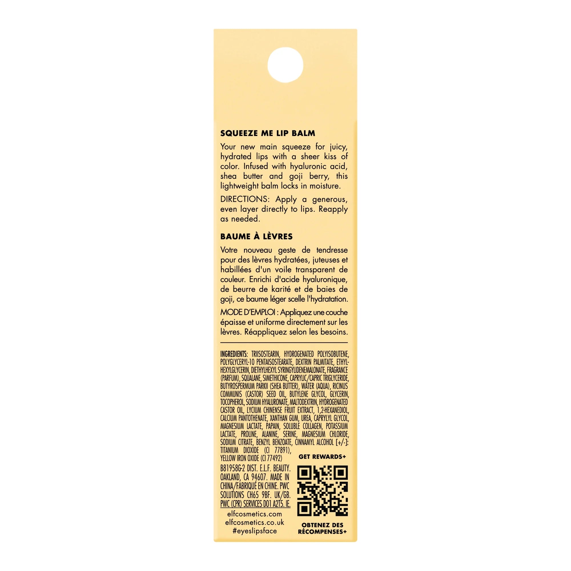 E.L.F. Squeeze Me Lip Balm, Vanilla Frosting, 0.21Oz