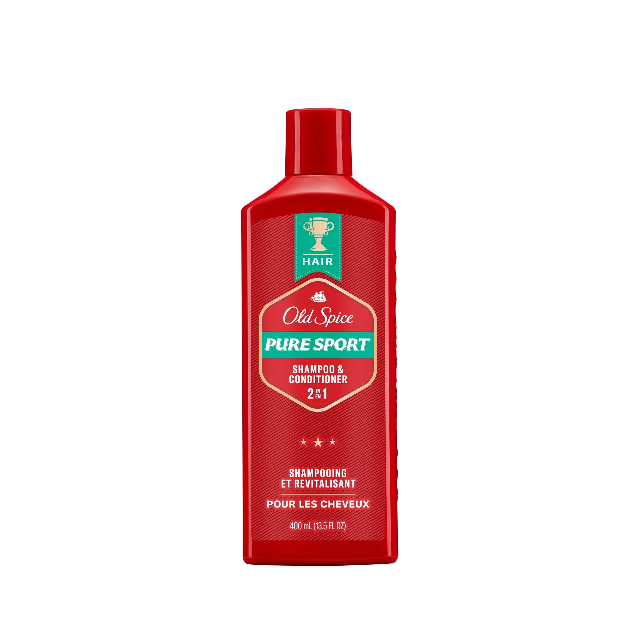 Old Spice Pure Sport 2In1 Mens Shampoo and Conditioner, 13.5 Fl Oz