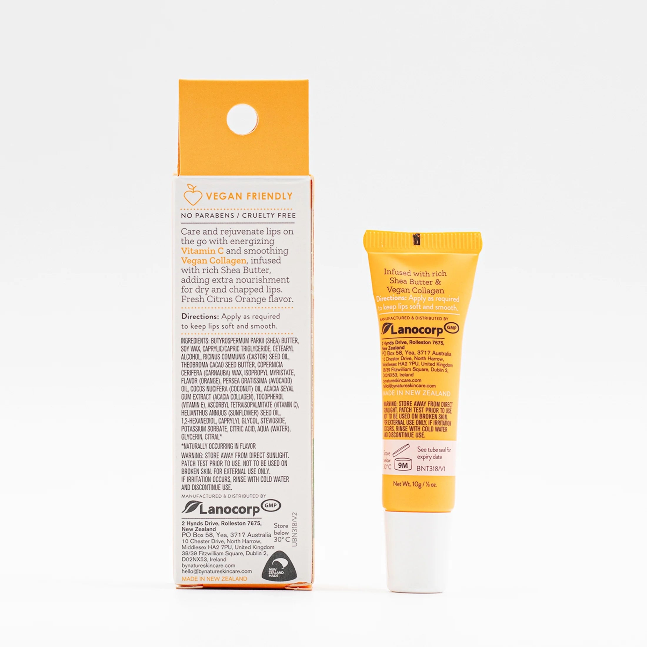 By Nature from New Zealand Vitamin C & Collagen Lip Balm, Rejuvenate & Smooth Lips, 1 Each