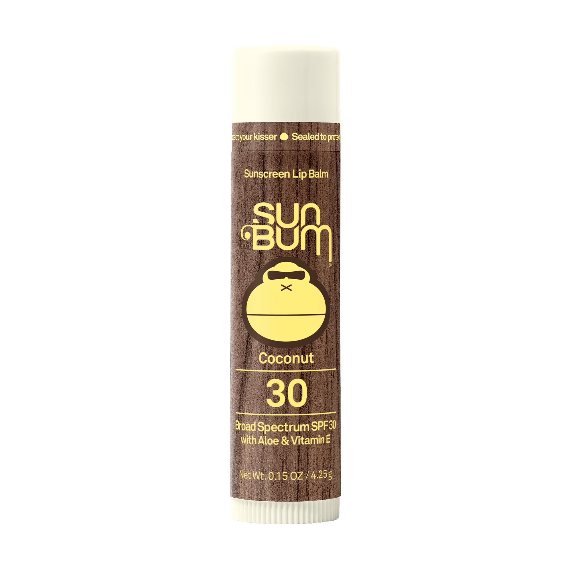 Sun Bum Sunscreen Lip Balm, Coconut, SPF 30, 0.15 Oz