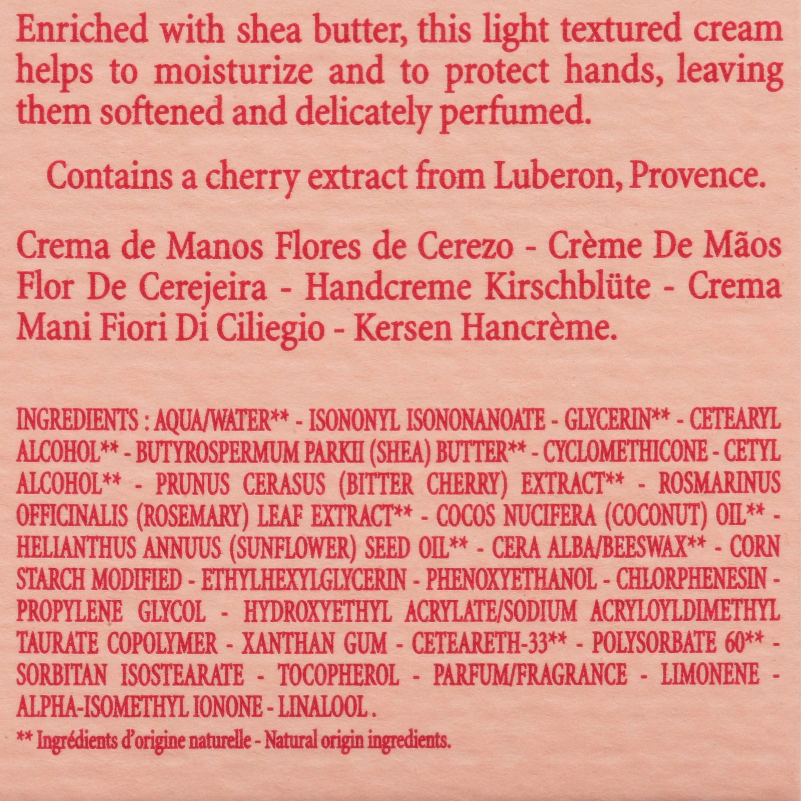 Cherry Blossom Hand Cream, 2.6 Oz