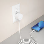 Onn 12W Single USB-A Port Wall Charger with 3Ft Micro-Usb to USB Cable, Foldable Plug, White