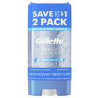 Antiperspirant Deodorant for Men, Clear Gel, Cool Wave, Twin Pack, 3.8Oz