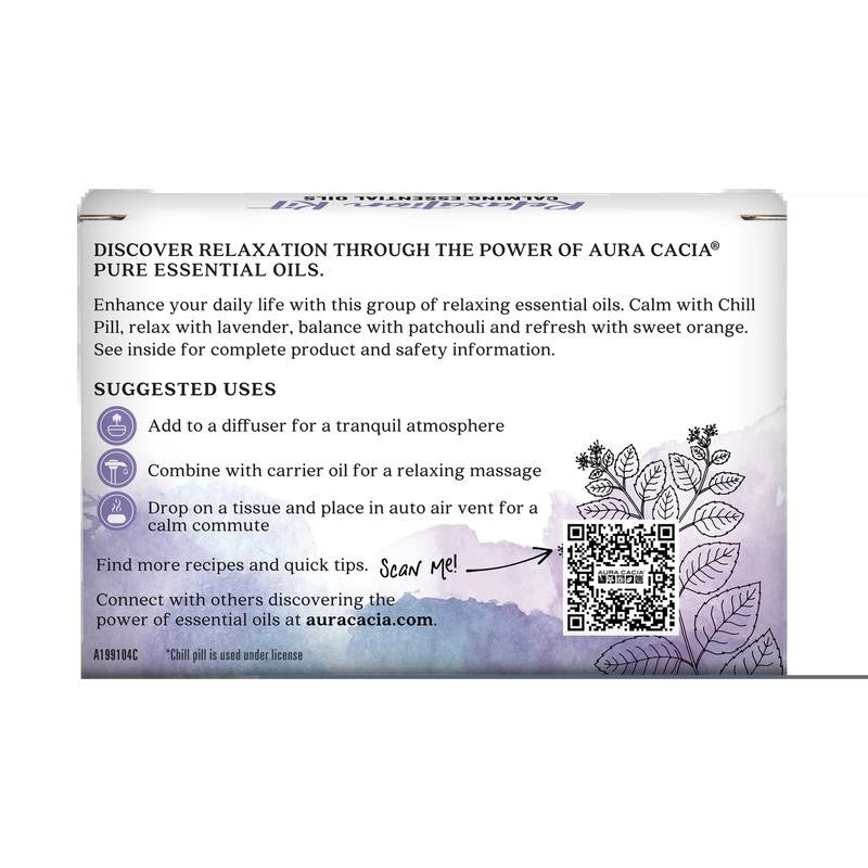 Discover Relaxation Pure Essential Oils Kit, 0.25 Fl Oz Bottles (4 Pack)