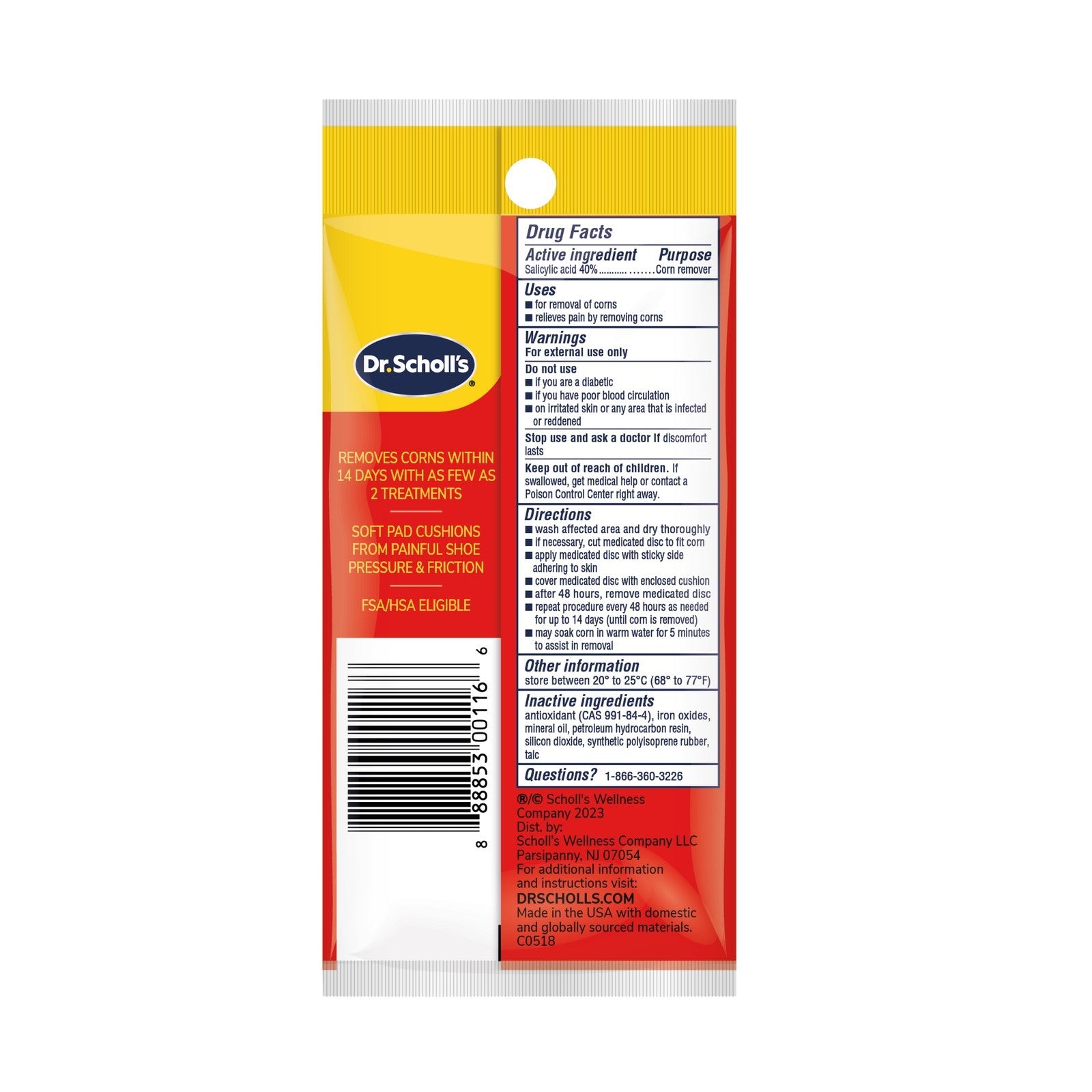 Corn Remover Pads Remover Cushions, 9 Count