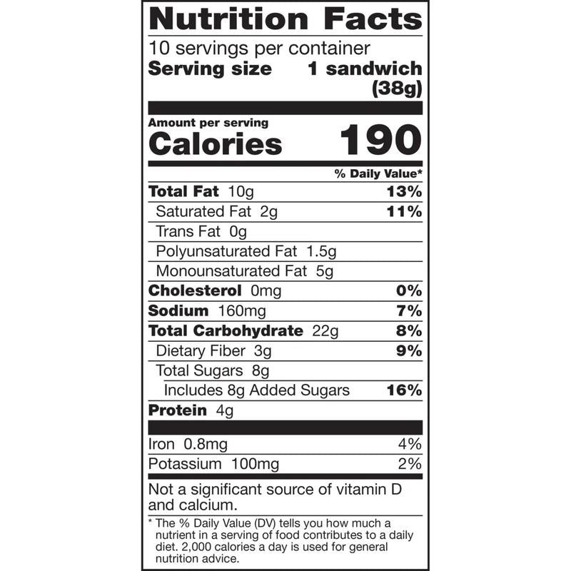Biscuit Sandwiches, Peanut Butter, Snack Bars, 10 Bars, 13.5 Oz
