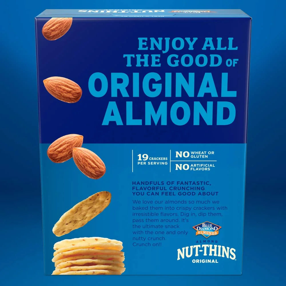 , Gluten Free Almond Flavored Nut-Thins Snack Crackers, 4.25 Oz. Box