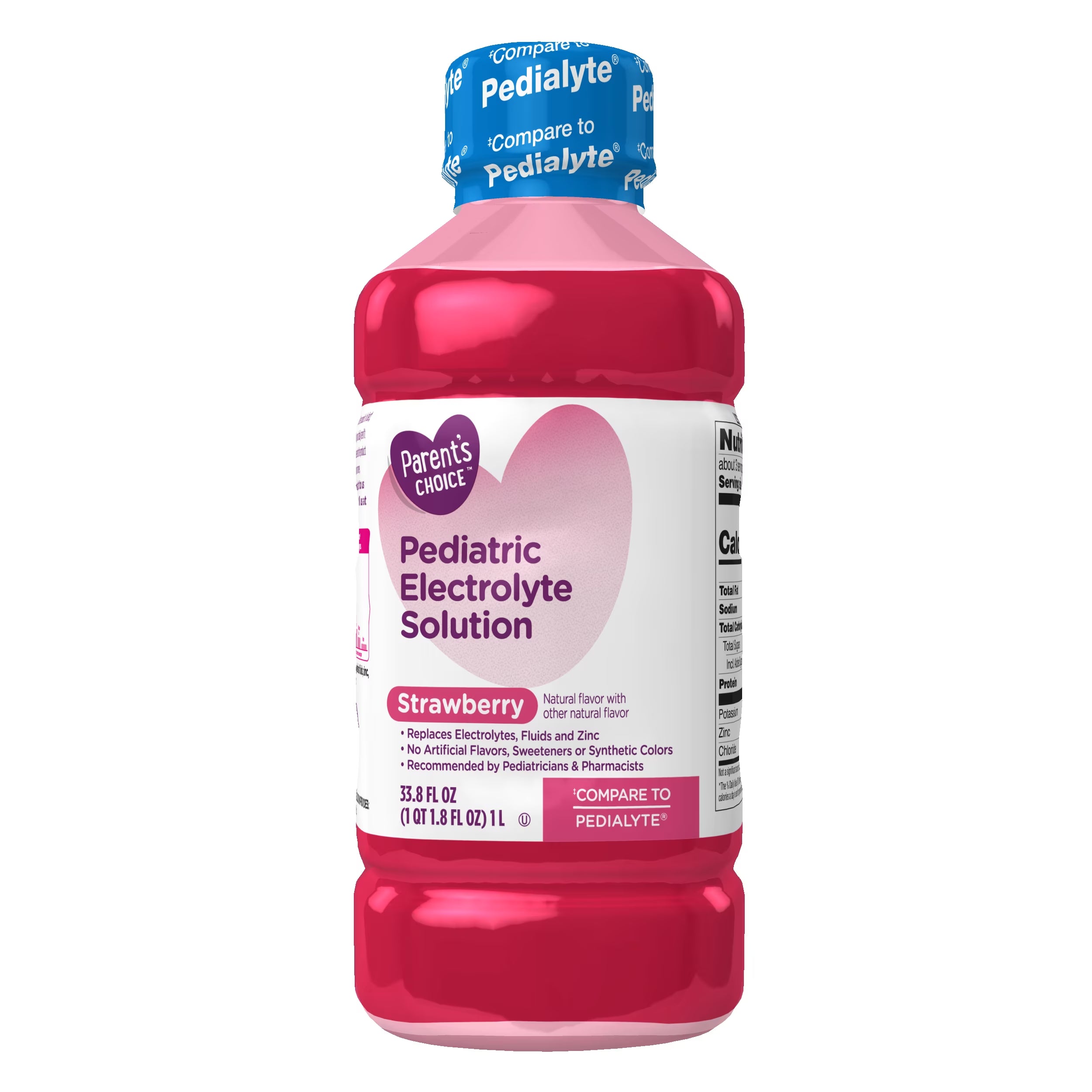 Parent'S Choice Electrolyte Solution, Strawberry, Dye-Free, 1 Liter