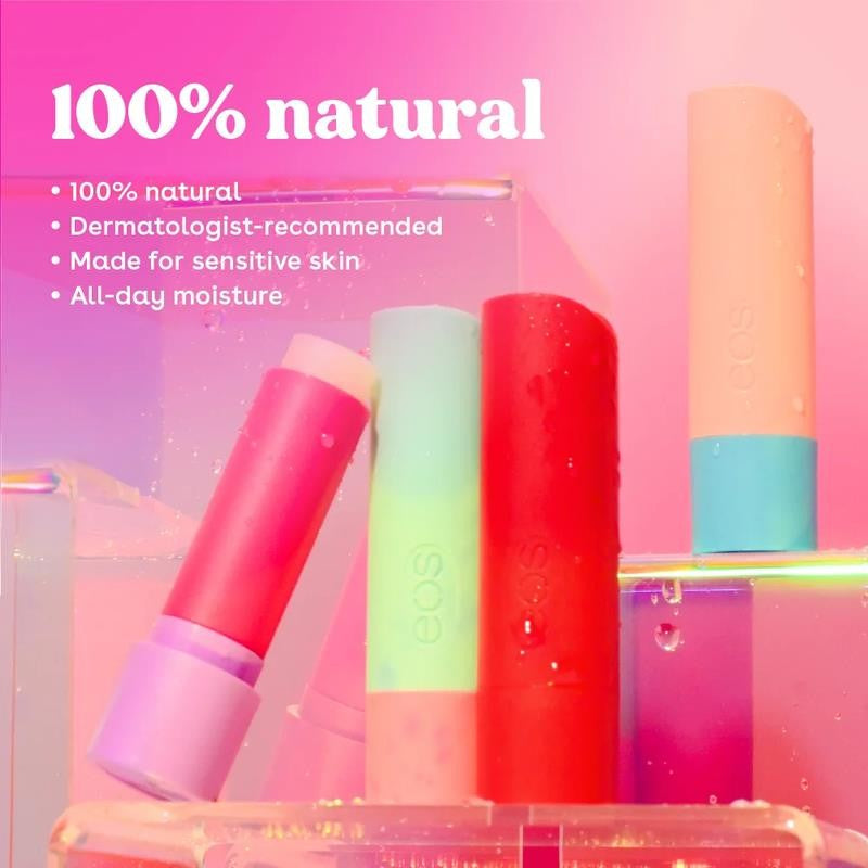100% Natural Lip Balm- Tropical Variety Pack, 0.14 Oz, Pack of 4
