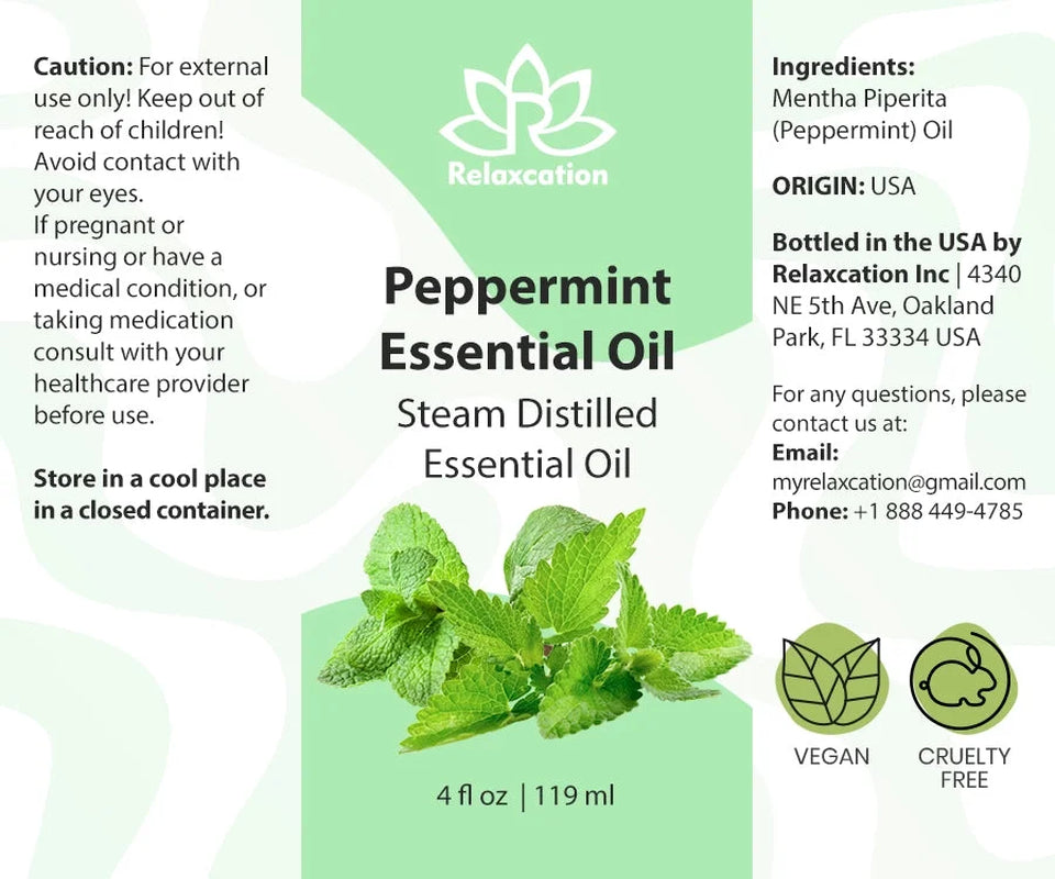 100% Pure Peppermint Essential Oil – Natural & Therapeutic Grade for Aromatherap