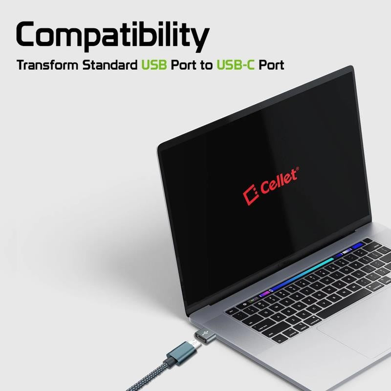 4-Pack USB-C Female to USB-A Male Adapter, Type-C to a Data Sync and Charger Cab