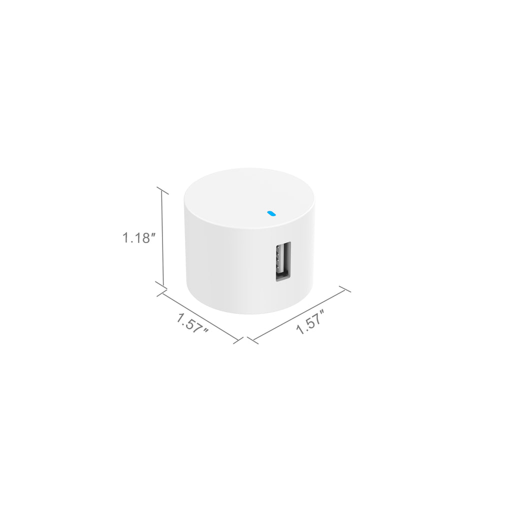 Onn 12W Single USB-A Port Wall Charger with 3Ft Micro-Usb to USB Cable, Foldable Plug, White